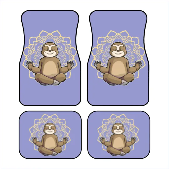 Discover Yoga Sloth My Spirit Animal Meditation Namaste Lazy Animal Car Mats