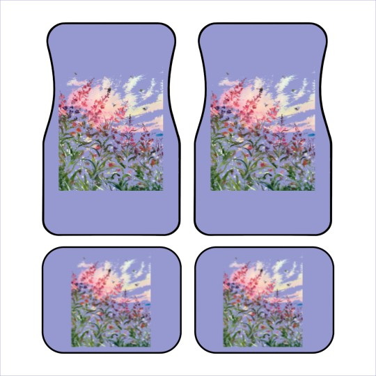 Discover Wildflowers Watercolor T- Car Mats Wildflowers T- Car Mats Car Mats