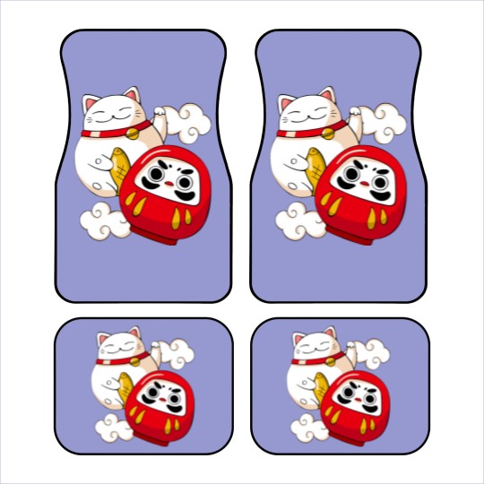 Discover Maneki Neko Lucky Cat Japanese Daruma Doll Kawaii Car Mats