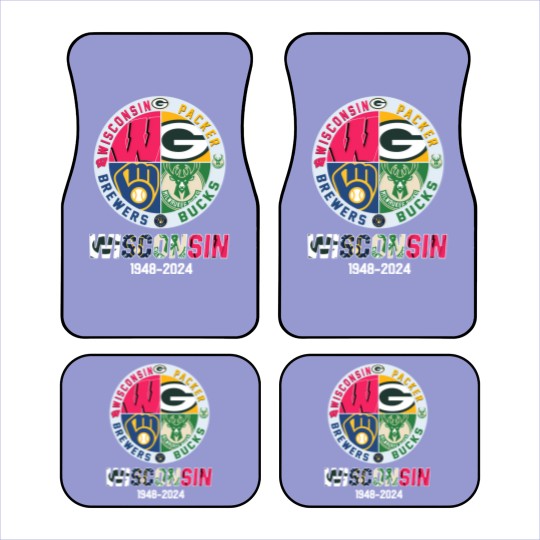 Discover Wisconsin And Packers And Brewers And Bucks Wisconsin Sport 1948 2024 Garden Flag Car Mats