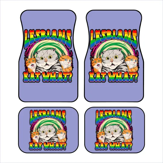Discover Lesbians Eat What Cat National Coming Out Day LGBQ Pride Car Mats