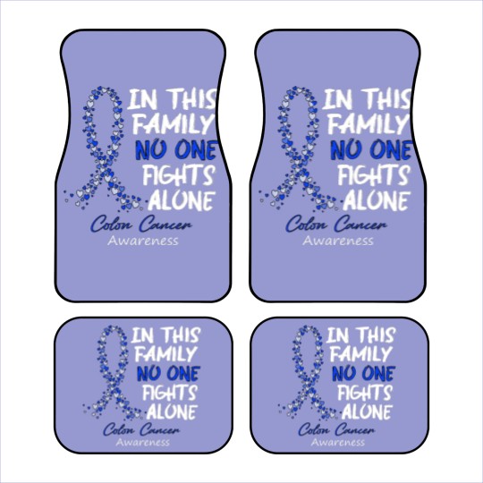 Discover Colon Cancer Awareness In This Family No One Fights Alone - Faith Hope Cure - Colon Cancer Awareness - Car Mats