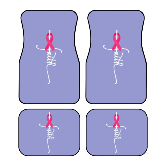 Discover Breast Cancer Faith Breast Cancer Awareness Car Mats