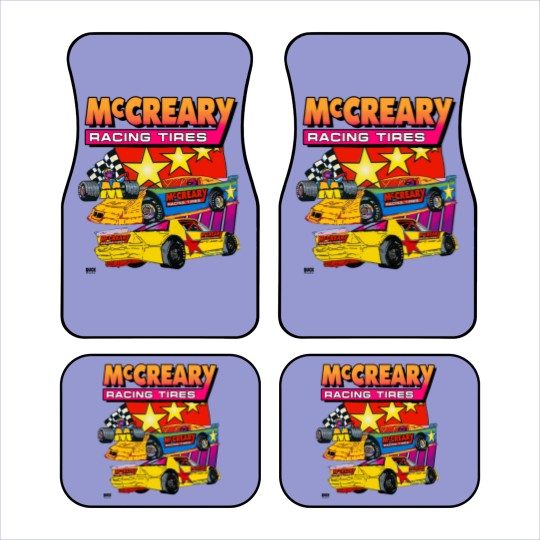 Discover Vintage 1990s McCreary Racing Tire Neon Car Mats