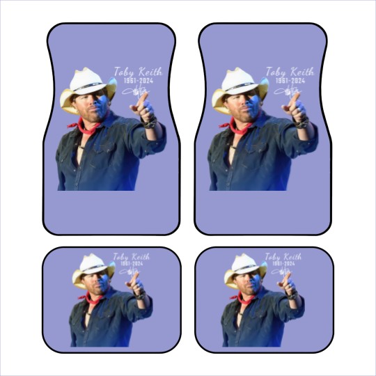 Discover RIP Toby Keith 1961-2024 Signatures Car Mats for Men Women