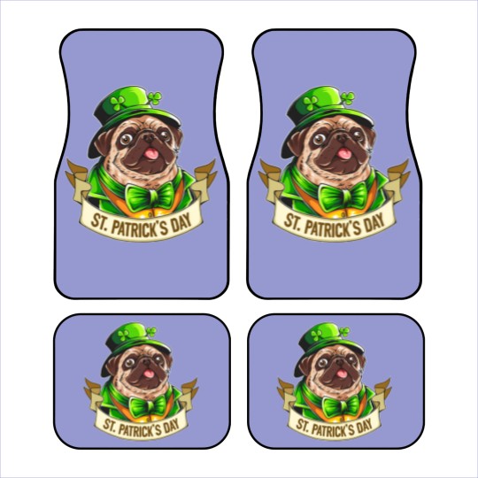 Discover St. Patrick's Day Pug Car Mats