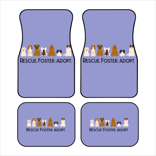 Discover Rescue Foster Adopt Dogs - Dogs - Car Mats - Dog Lover Car Mats, Classic Car Mats