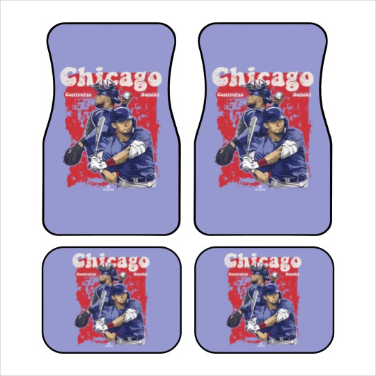 Discover Willson Contreras Men's Cotton Car Mats  Chicago Baseball Willson Contreras