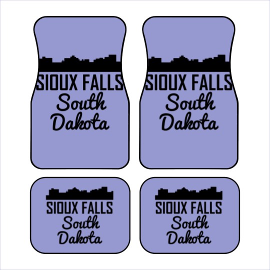 Discover Sioux Falls South Dakota Skyline Car Mats
