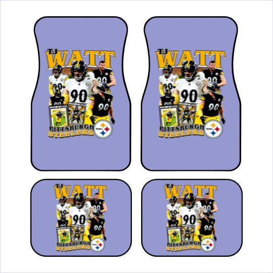 Discover Vintage 90s Graphic Style T. J. Watt Car Mats, Football Car Mats