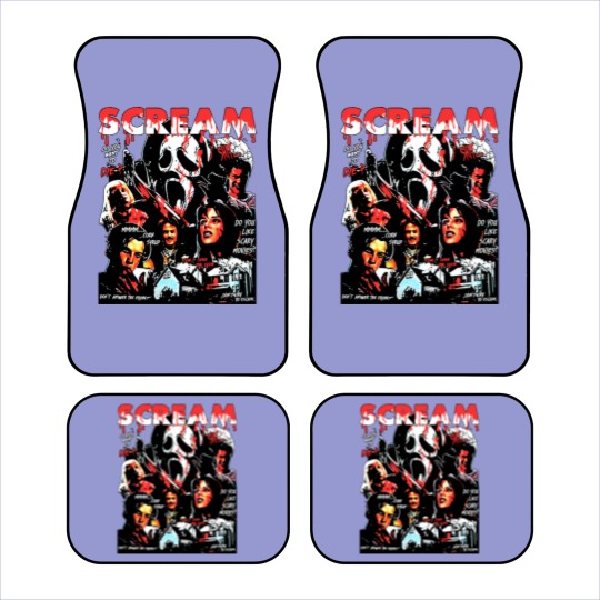 Discover Limited Vintage Scream Movie Car Mats, Scream Halloween Car Mats, Gift For Woman and Man Unisex Car Mats