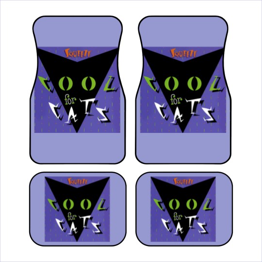 Discover Squeeze Cool For Cats Cool Cats Purple Green Car Mats