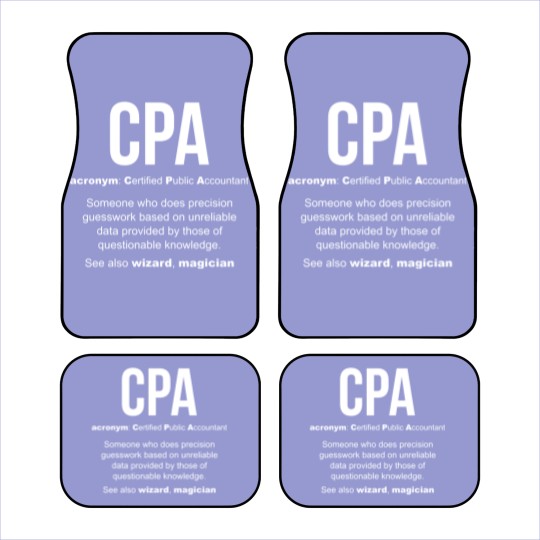 Discover CPA meaning Certified Public Accountant Gifts - Cpa Meaning Certified Public Accountant - Car Mats