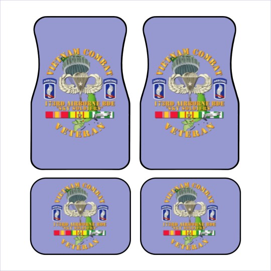 Discover Vietnam Combat Infantry Veteran w 173rd Airborne Bde SSI V1 Car Mats