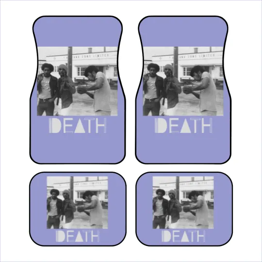 Discover Death - proto-punk band from Detroit White Letters Logo Car Mats