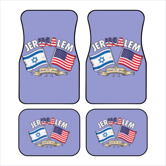 Discover Jerusalem Israel Usa American Flag Car Mats
