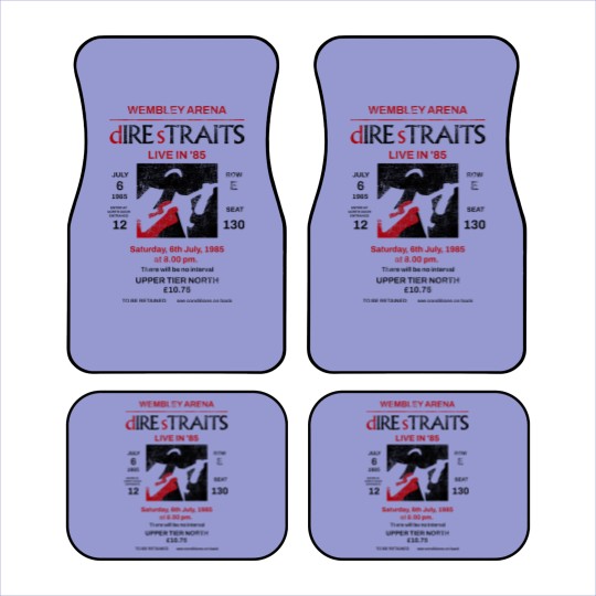 Discover Dire Straits Vintage Concert chandler Car Mats