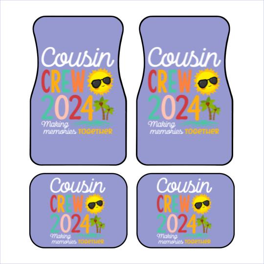 Discover Cousin Crew 2023 Summer Vacation Beach Family Trip Matching Car Mats