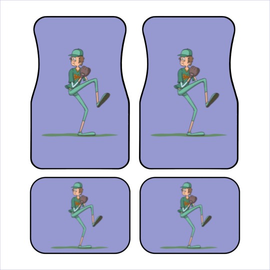 Discover Baseball pitcher throwing Car Mats