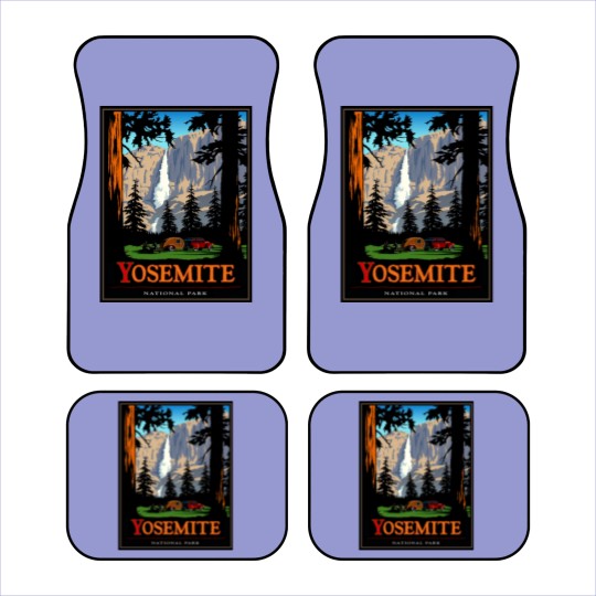 Discover Yosemite Car Mats Vintage National Park Car Mats