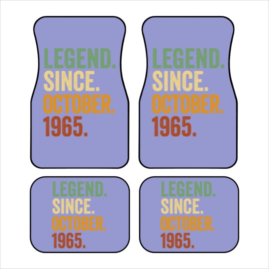 Discover Retro 1965 Birthday October Born Legend Since 1965 Car Mats