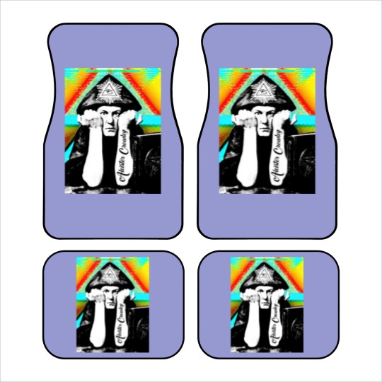 Discover Aleister Crowley Psychedelic Art Print Design - Aleister Crowley - Car Mats