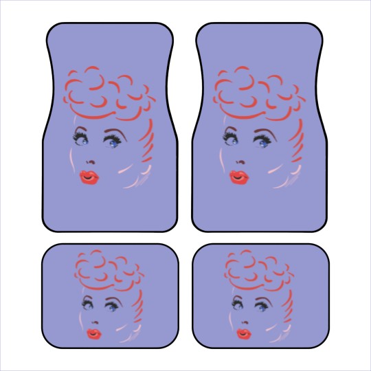 Discover I Love Lucy Silhouette White Car Mats