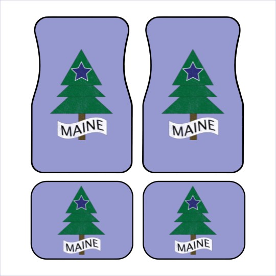 Discover 1901 Maine State Flag Remix Distressed Vintage - Maine - Car Mats