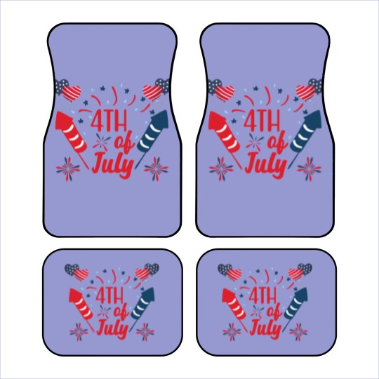 Discover 4th of July Fireworks Red White Blue Patriotic Car Mats