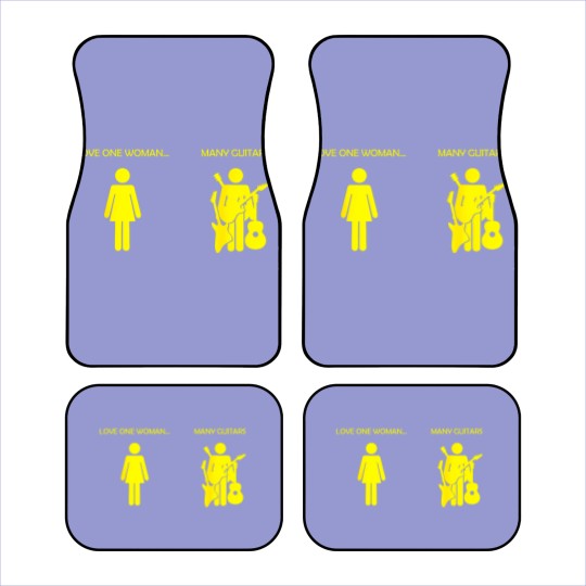 Discover love one woman many guitars funny Car Mats