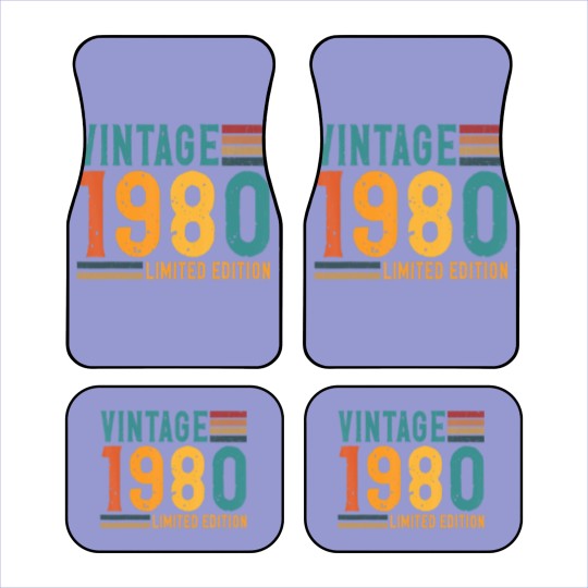 Discover Vintage 1980  42 Years Old Birthday Car Mats