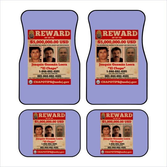 Discover El Chapo wanted Car Mats