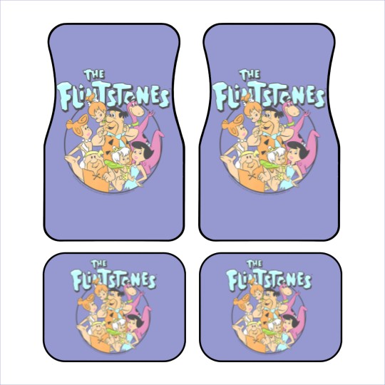 Discover the flintstones group shot family classic vintage logo t Car Mats