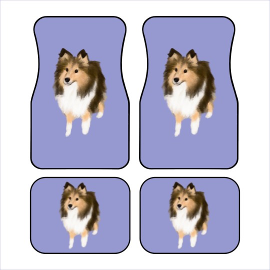 Discover Sheltie Cute Sheltie Drawing Car Mats