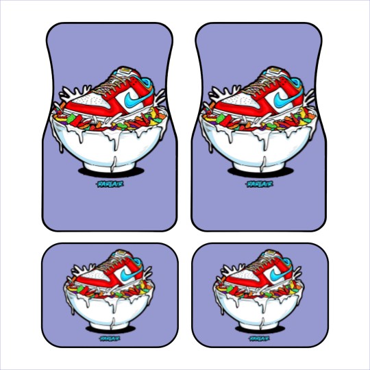 Discover Fruity Pebbles Dunk Sneaker Match Red Fruity Pebbles Bowl3 Car Mats