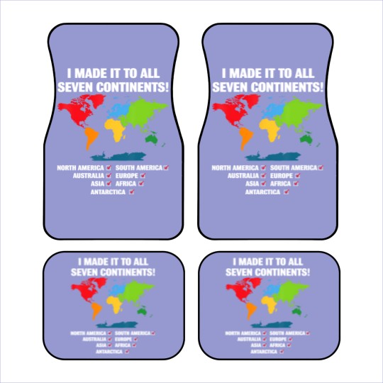 Discover world traveler seven continents 7 continents club white Car Mats