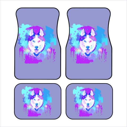 Discover Husky Artwork Husky Dog Watercolor, Husky Artwork, Husky apparel, Colorful Husky Car Mats