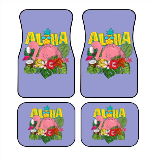 Discover Aloha Hawaii Car Mats Hawaiian Flamingo Kids Teen Car Mats
