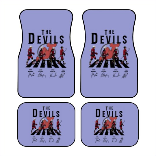 Discover Devils Walking Abbey Road Signatures Ice Hockey Car Mats, New Jersey Vintage