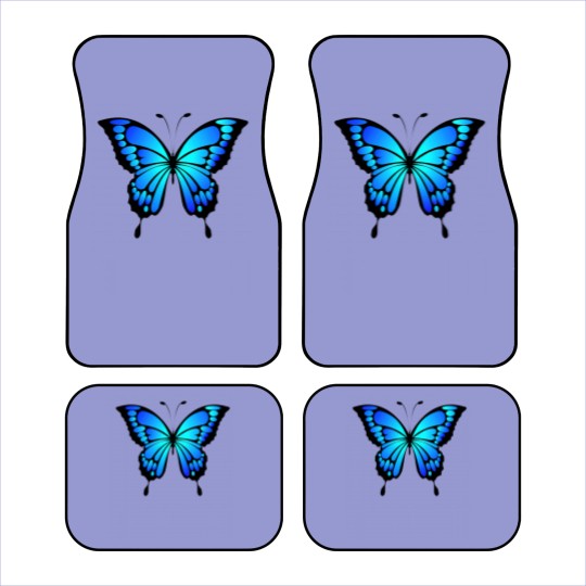 Discover blue butterfly Car Mats