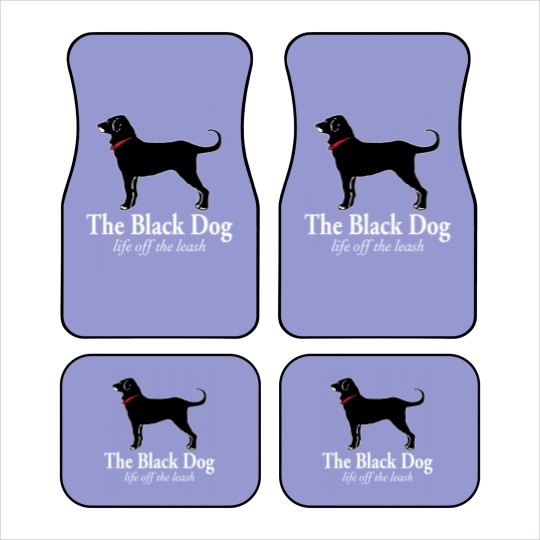 Discover The Black Dog Logo Life Off The Leash Car Mats