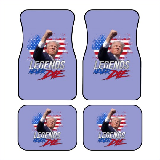 Discover Trump Legends Never Die Dark Car Mats, Trump Fight 2024 Car Mats