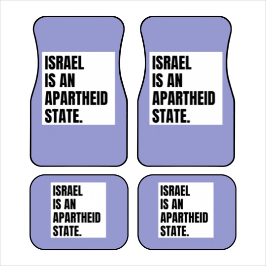 Discover Israel is an Apartheid State Car Mats