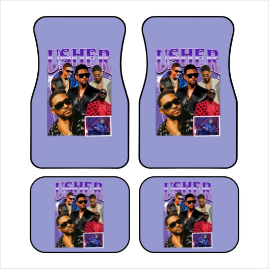 Discover Limted Rapper Usher Car Mats, Vintage Usher 90s Car Mats, Retro Usher Graphic Car Mats