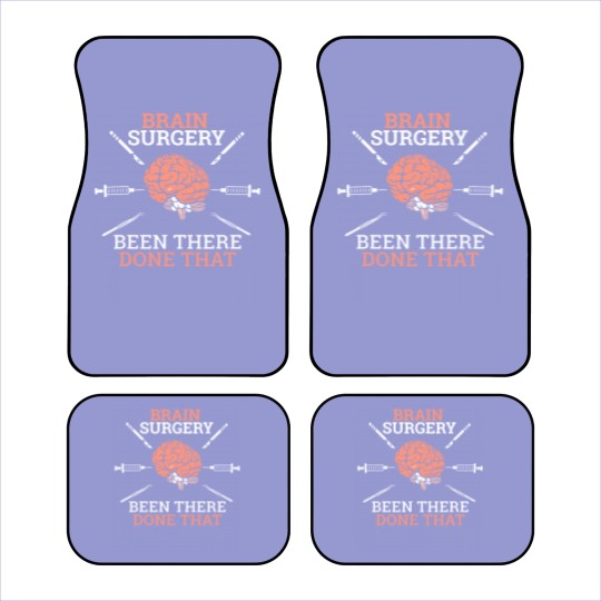 Discover Brain Surgery Neurosurgery Patient Car Mats 2Funny Surgeon Car Mats