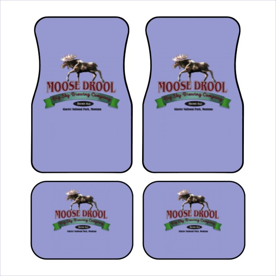 Discover Vintage Car Mats Moose Drool Brewing Co. Missoula Glacier Park Montana Print Cotton Car Mats size Adult S Deadstock Car Mats