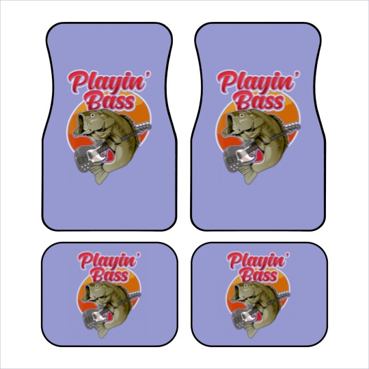 Discover funny playin' bass guitar player gift bass fish fishing Car Mats