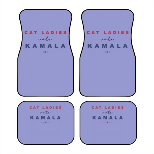 Discover Childless Cat Lady Car Mats, Kamala Harris Car Mats, Social Democrat Car Mats, Cat Lady Kamala