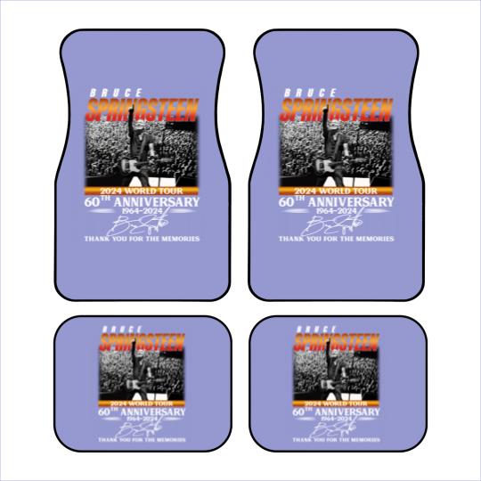 Discover Bruce Springsteen 2024 Tour Car Mats, Bruce Springsteen 60th Anniversary Car Mats