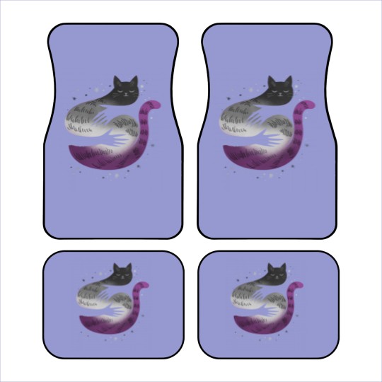Discover Asexual Asexual Cat Hug LGBT Pride Flag Car Mats